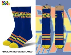 Back To The Future "Flames" Men's Straight Crew Socks (Size 6-13)