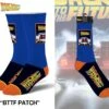 Back To The Future "Patch" Men's Crew Sideways Socks (Size 8-12)