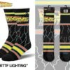 Back To The Future "Lightning" Men's Crew Straight Down Knit Socks (Size 8-12)