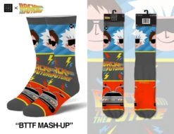 Back To The Future "BTTF Mash-Up" Men's Crew Socks (Size 8-12)