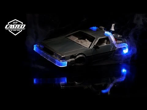 Jada Toys Back To The Future Part II Die-cast 1:24 Scale "Hollywood Rides" Light-up DeLorean Time Machine 4 Jada Toys Back To The Future Part II Die-cast 1:24 Scale "Hollywood Rides" Light-up DeLorean Time Machine - Image 2