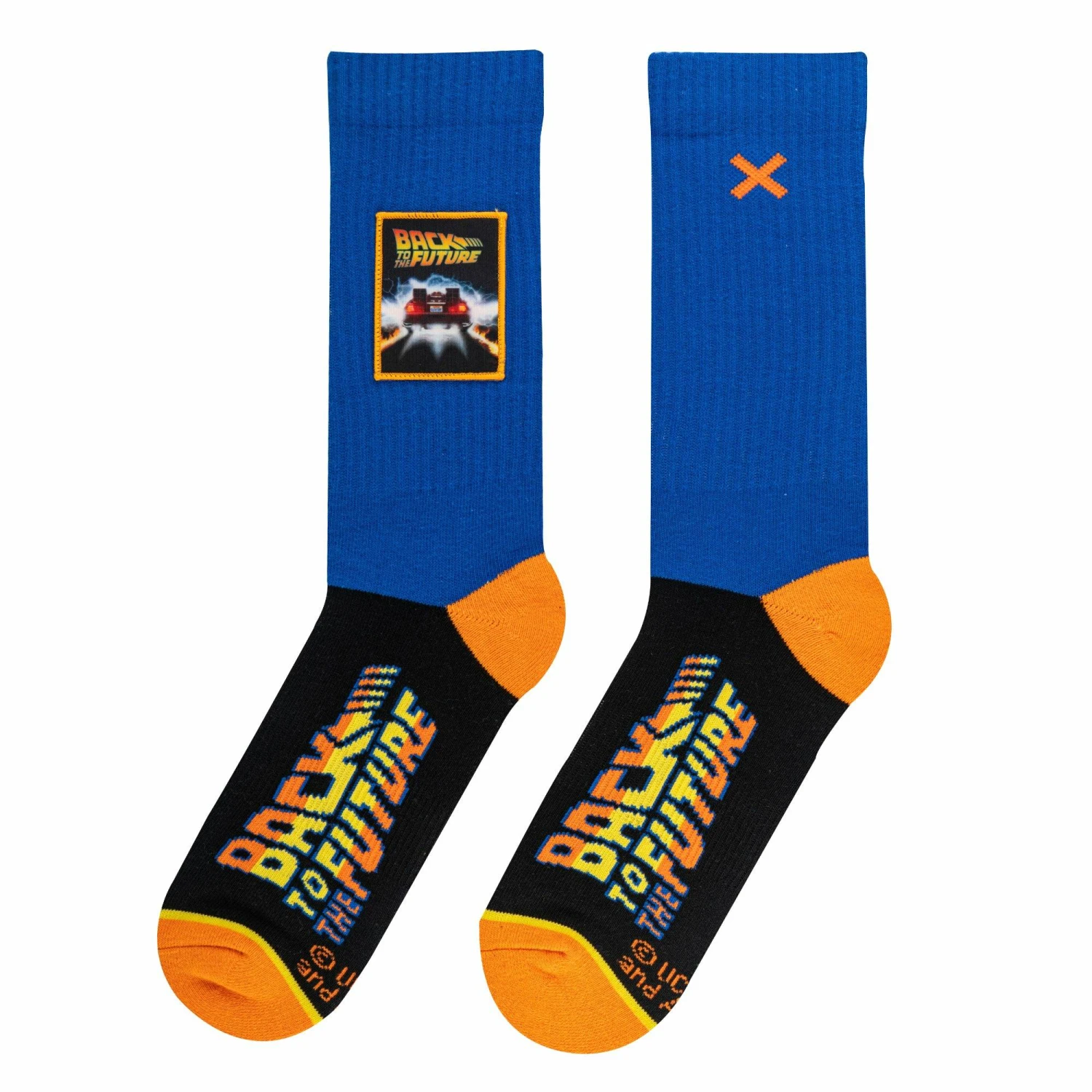 Back To The Future "Patch" Men's Crew Sideways Socks (Size 8-12) 8 Back To The Future "Patch" Men's Crew Sideways Socks (Size 8-12) - Image 6