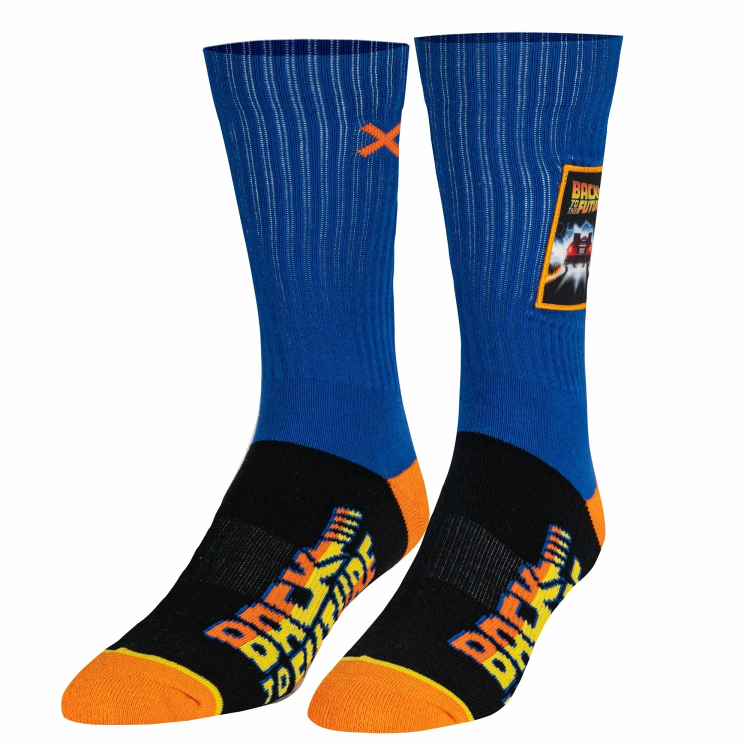 Back To The Future "Patch" Men's Crew Sideways Socks (Size 8-12) 4 Back To The Future "Patch" Men's Crew Sideways Socks (Size 8-12) - Image 2