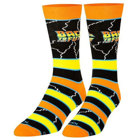 Back To The Future "Stripes" Men's Crew Folded Socks (Size 8-12) 4 Back To The Future "Stripes" Men's Crew Folded Socks (Size 8-12) - Image 2