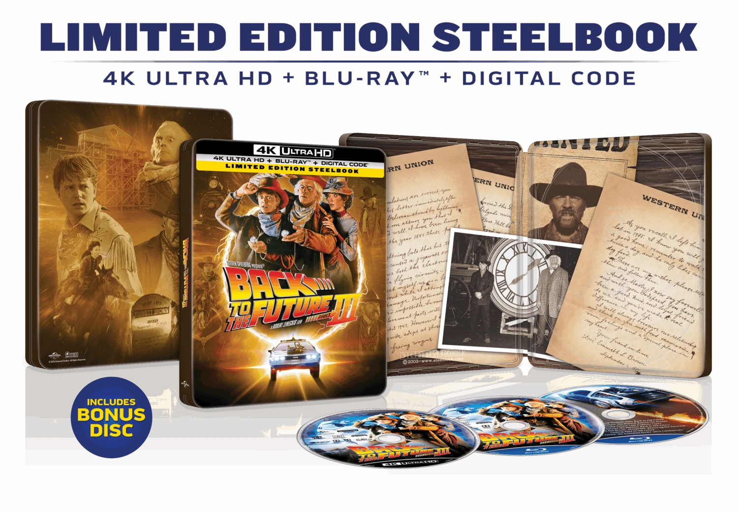 Back To The Future Part III Limited Edition Steelbook (4K Ultra HD + Blu-ray™ + Digital Code) 6 Back To The Future Part III Limited Edition Steelbook (4K Ultra HD + Blu-ray™ + Digital Code) - Image 4