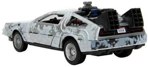 Jada Toys Back To The Future Die-cast 1:32 Scale "Hollywood Rides" DeLorean Time Machine (Frost Covered) 7 Jada Toys Back To The Future Die-cast 1:32 Scale "Hollywood Rides" DeLorean Time Machine (Frost Covered) - Image 5