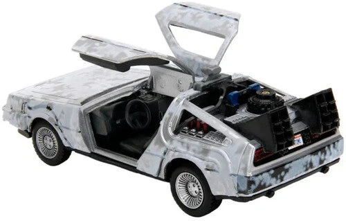 Jada Toys Back To The Future Die-cast 1:32 Scale "Hollywood Rides" DeLorean Time Machine (Frost Covered) 8 Jada Toys Back To The Future Die-cast 1:32 Scale "Hollywood Rides" DeLorean Time Machine (Frost Covered) - Image 6