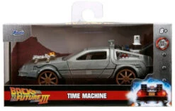 Jada Toys Back To The Future Part III Die-cast 1:32 Scale "Hollywood Rides" DeLorean Time Machine (railroad)