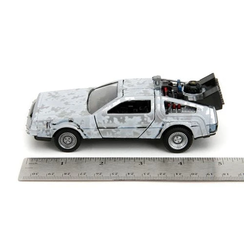 Jada Toys Back To The Future Die-cast 1:32 Scale "Hollywood Rides" DeLorean Time Machine (Frost Covered) 10 Jada Toys Back To The Future Die-cast 1:32 Scale "Hollywood Rides" DeLorean Time Machine (Frost Covered) - Image 8