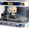 Funko POP! Rides Deluxe: Back To The Future Doc With Time Machine [PRE-ORDER: Distributor Delayed Delivery Until October 2025!] -Media Collection Shop 86449 BTTF S5 DocWithDeLorean POP RIDE SUPER DELUXE GLAM 1 WEB