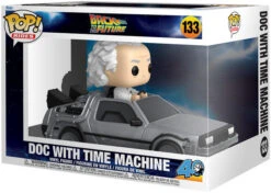 Funko POP! Rides Deluxe: Back To The Future Doc With Time Machine [PRE-ORDER: Distributor Delayed Delivery Until October 2025!]