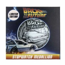 FANATTIK Back To The Future Limited Edition Stopwatch Medallion -Media Collection Shop BF 203 Pack Front