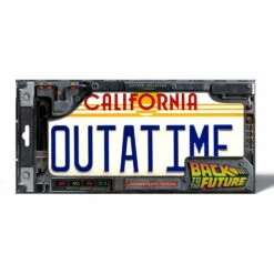 Doctor Collector Back To The Future OUTATIME License Plate Replica -Media Collection Shop BTT front Whitecopia