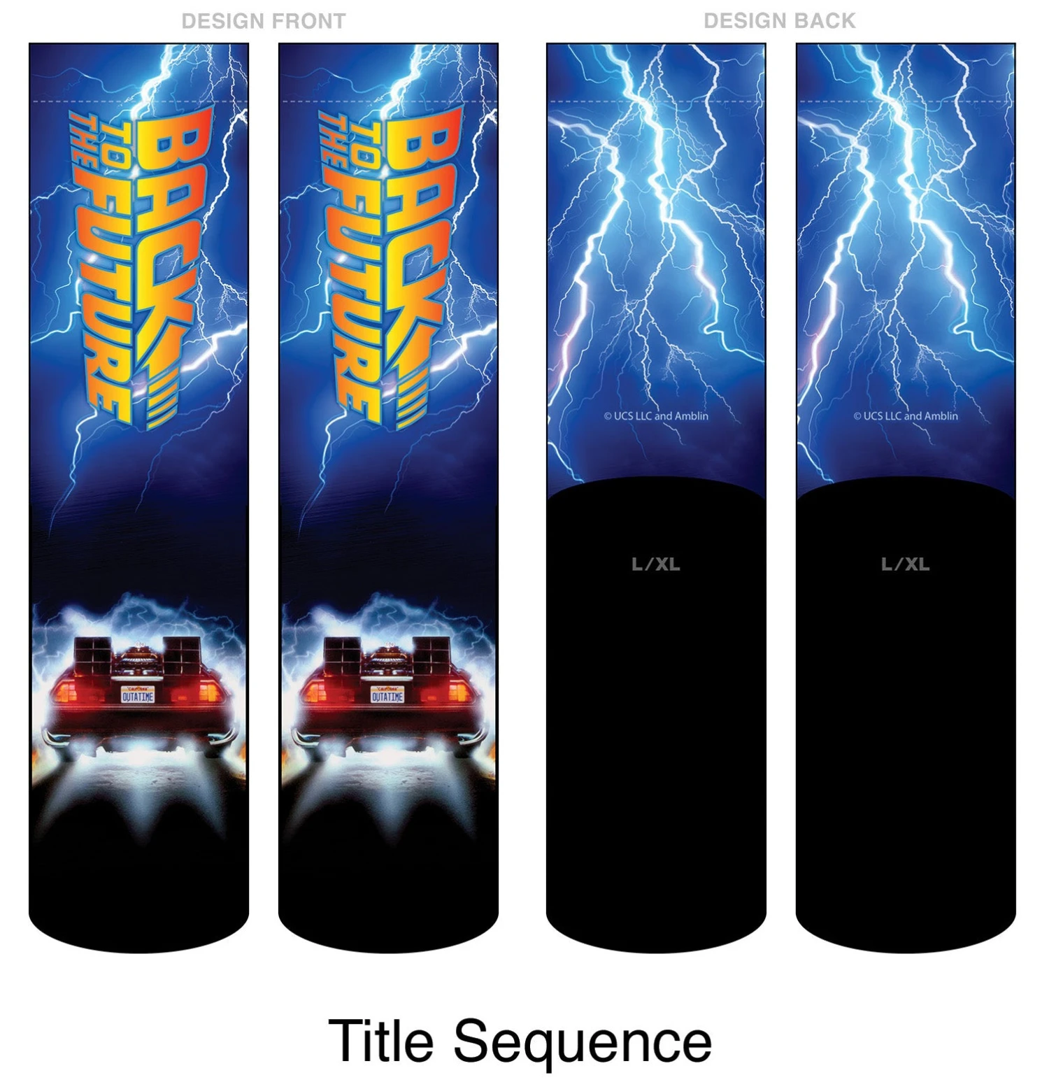 Back To The Future "Title Sequence" Unisex Socks 7 Back To The Future "Title Sequence" Unisex Socks - Image 5