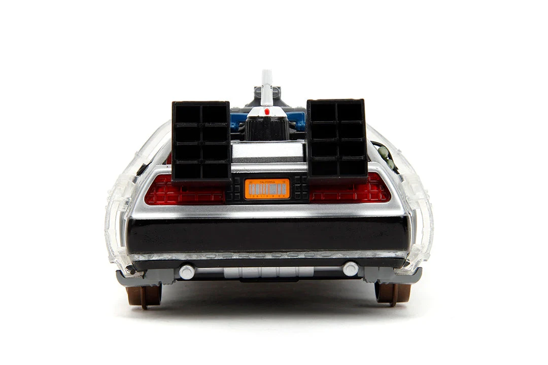 Jada Toys Back To The Future Part III (rail Version) Die-cast 1:24 Scale "Hollywood Rides" Light-up DeLorean Time Machine 10 Jada Toys Back To The Future Part III (rail Version) Die-cast 1:24 Scale "Hollywood Rides" Light-up DeLorean Time Machine - Image 8