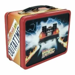 Back To The Future OUTATIME Retro Style Tin Tote / Lunch Box
