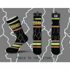 Back To The Future "Lightning" Men's Crew Straight Down Knit Socks (Size 8-12) 17 Back To The Future "Lightning" Men's Crew Straight Down Knit Socks (Size 8-12) -Media Collection Shop OSUNIBTTF 5