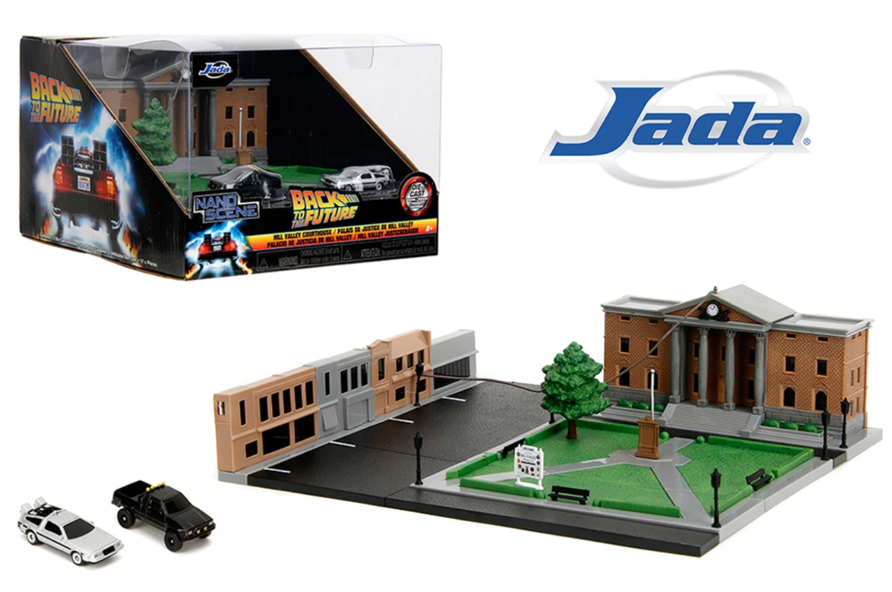 Jada Toys Back To The Future Die-cast Courthouse Diorama With DeLorean & Toyota Vehicles 12 Jada Toys Back To The Future Die-cast Courthouse Diorama With DeLorean & Toyota Vehicles - Image 10