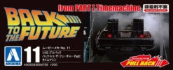 Aoshima Back To The Future Pull-back DeLorean 1:43 Scale Plastic Model Kit -Media Collection Shop STL327001 4