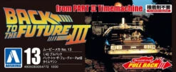 Aoshima Back To The Future Part III Pull-back DeLorean 1:43 Scale Plastic Model Kit -Media Collection Shop STL327003 9