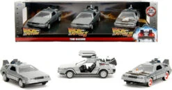 Jada Toys Back To The Future Hollywood Rides 1:32 Scale DeLorean Time Machine 3-Pack