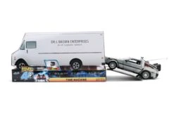 Jada Toys Back To The Future Die-cast 1:24 Scale 40th Anniversary "Hollywood Rides" Light-up DeLorean Time Machine