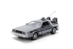 Jada Toys Back To The Future Die-cast 1:24 Scale 40th Anniversary "Hollywood Rides" Light-up DeLorean Time Machine -Media Collection Shop STL382649 5