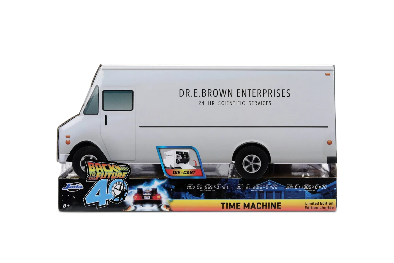 Jada Toys Back To The Future Die-cast 1:32 Scale 40th Anniversary "Hollywood Rides" DeLorean Time Machine (Frost Finished) 16 Jada Toys Back To The Future Die-cast 1:32 Scale 40th Anniversary "Hollywood Rides" DeLorean Time Machine (Frost Finished) - Image 14