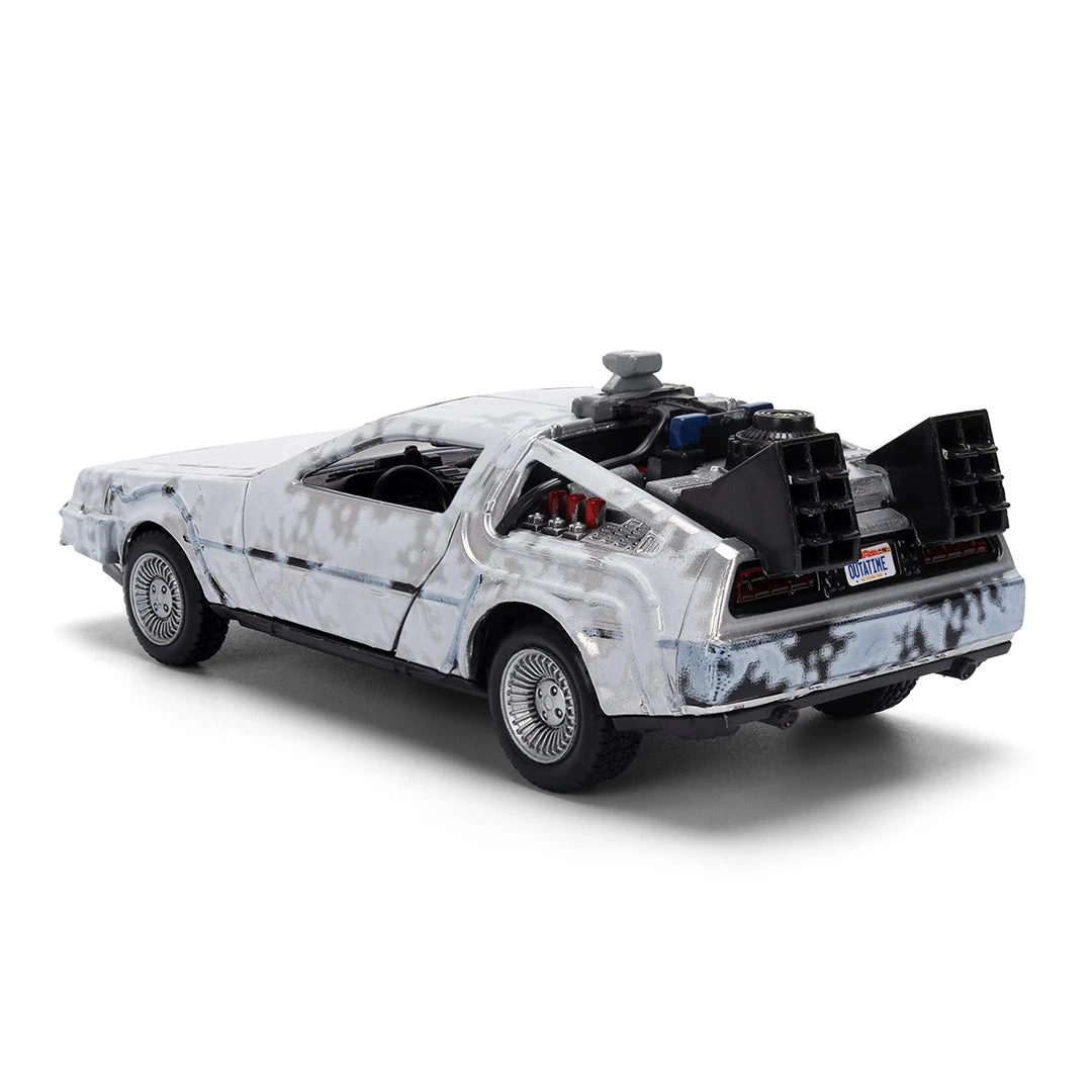 Jada Toys Back To The Future Die-cast 1:32 Scale 40th Anniversary "Hollywood Rides" DeLorean Time Machine (Frost Finished) 6 Jada Toys Back To The Future Die-cast 1:32 Scale 40th Anniversary "Hollywood Rides" DeLorean Time Machine (Frost Finished) - Image 4