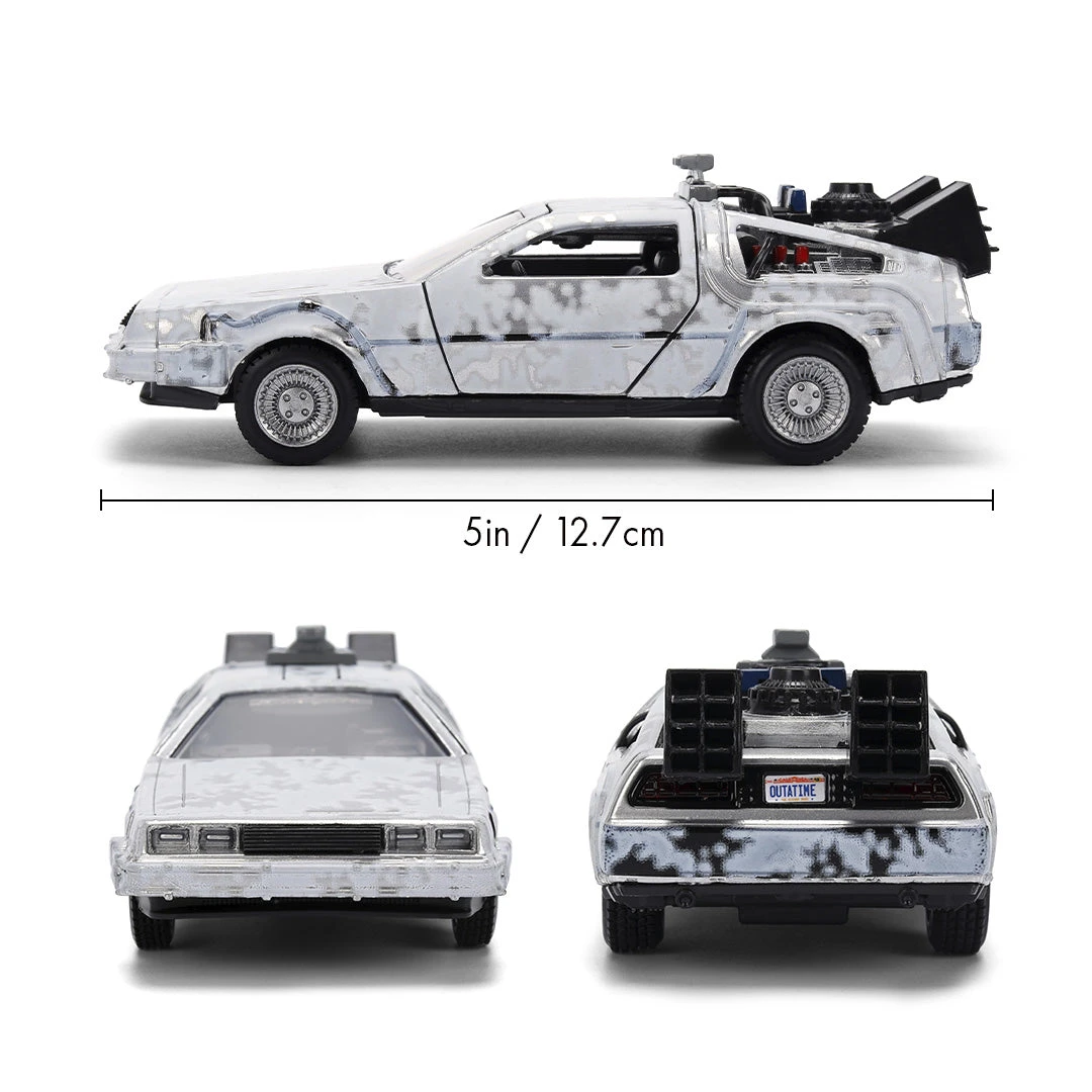 Jada Toys Back To The Future Die-cast 1:32 Scale 40th Anniversary "Hollywood Rides" DeLorean Time Machine (Frost Finished) 7 Jada Toys Back To The Future Die-cast 1:32 Scale 40th Anniversary "Hollywood Rides" DeLorean Time Machine (Frost Finished) - Image 5