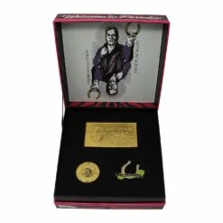 FANATTIK Back To The Future Part II Limited Edition Biff Tannen's Pleasure Paradise "Welcome To Paradise" Gift Box 20 FANATTIK Back To The Future Part II Limited Edition Biff Tannen's Pleasure Paradise "Welcome To Paradise" Gift Box -Media Collection Shop UV BIFFSET Box Open Front White