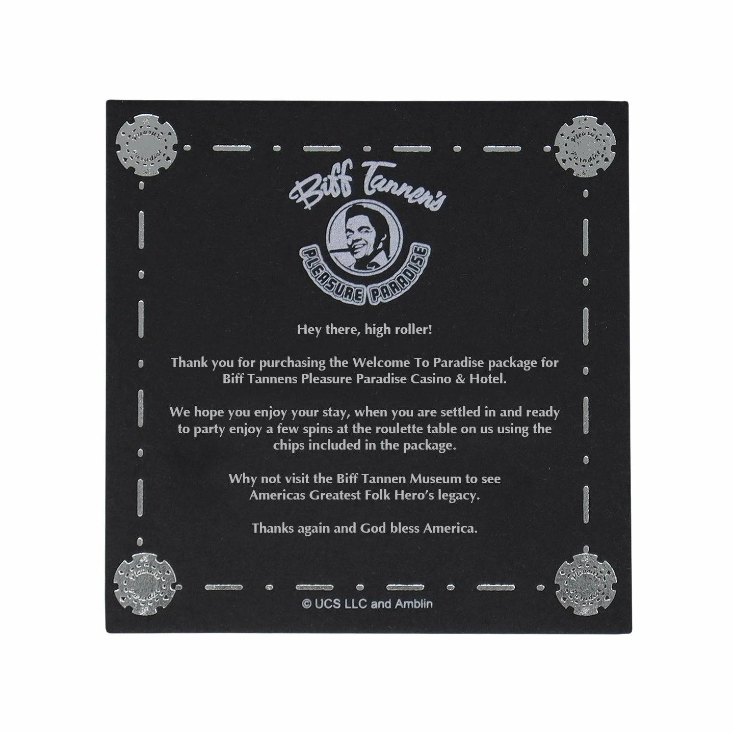 FANATTIK Back To The Future Part II Limited Edition Biff Tannen's Pleasure Paradise "Welcome To Paradise" Gift Box 9 FANATTIK Back To The Future Part II Limited Edition Biff Tannen's Pleasure Paradise "Welcome To Paradise" Gift Box - Image 7