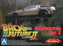 Aoshima Back To The Future Part II Pull-back DeLorean 1:43 Scale Plastic Model Kit