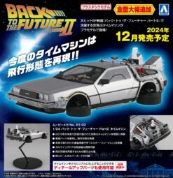 Aoshima Back To The Future Part II DeLorean Time Machine 1:24 Scale Model Kit -Media Collection Shop aos06437 7