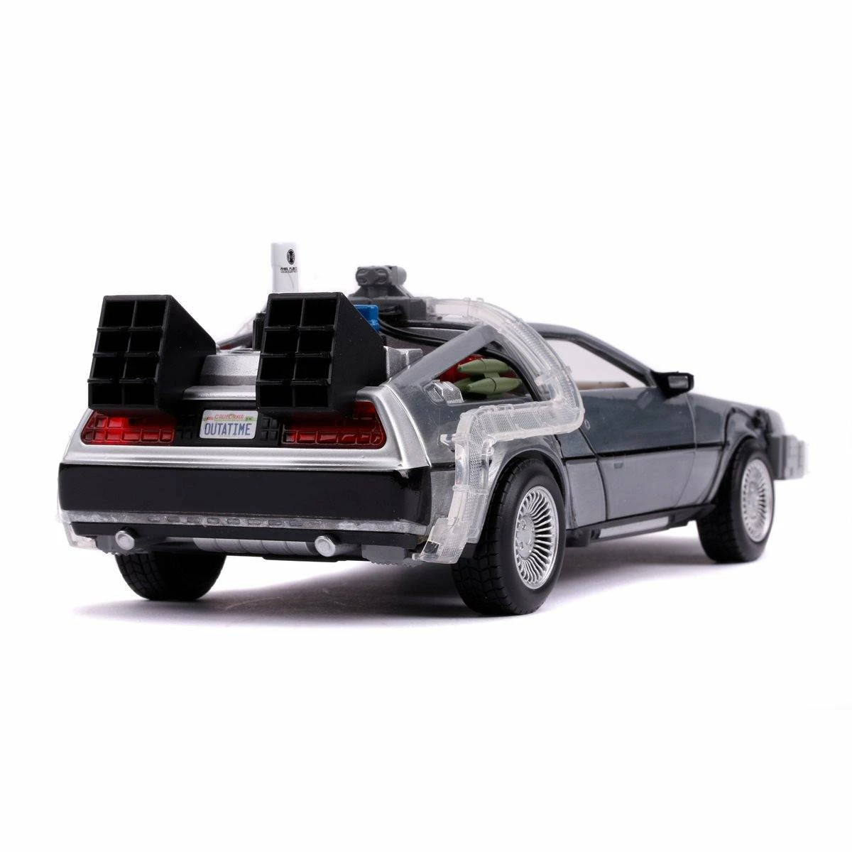 Jada Toys Back To The Future Part II Die-cast 1:24 Scale "Hollywood Rides" Light-up DeLorean Time Machine 12 Jada Toys Back To The Future Part II Die-cast 1:24 Scale "Hollywood Rides" Light-up DeLorean Time Machine - Image 10