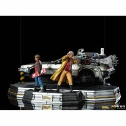 Iron Studios Back To The Future Part II DeLorean (Full Deluxe Version Including Marty McFly And Doc Brown) 1:10 Scale Statues -Media Collection Shop delorean set full deluxe version back to the future gallery 615e2c6b0f629
