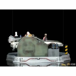 Iron Studios Back To The Future Part II DeLorean (Full Deluxe Version Including Marty McFly And Doc Brown) 1:10 Scale Statues -Media Collection Shop delorean set full deluxe version back to the future gallery 615e2c6ba5041