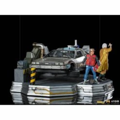 Iron Studios Back To The Future Part II DeLorean (Full Deluxe Version Including Marty McFly And Doc Brown) 1:10 Scale Statues -Media Collection Shop delorean set full deluxe version back to the future gallery 615e2c6c43e47