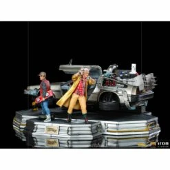Iron Studios Back To The Future Part II DeLorean (Full Deluxe Version Including Marty McFly And Doc Brown) 1:10 Scale Statues -Media Collection Shop delorean set full deluxe version back to the future gallery 615e2c7fcdd09