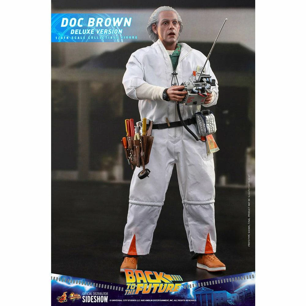 Hot Toys Back To The Future Doc Brown (Deluxe Version) 1:6 Scale Collectible Figure With Bonus Plutonium Case 9 Hot Toys Back To The Future Doc Brown (Deluxe Version) 1:6 Scale Collectible Figure With Bonus Plutonium Case - Image 7