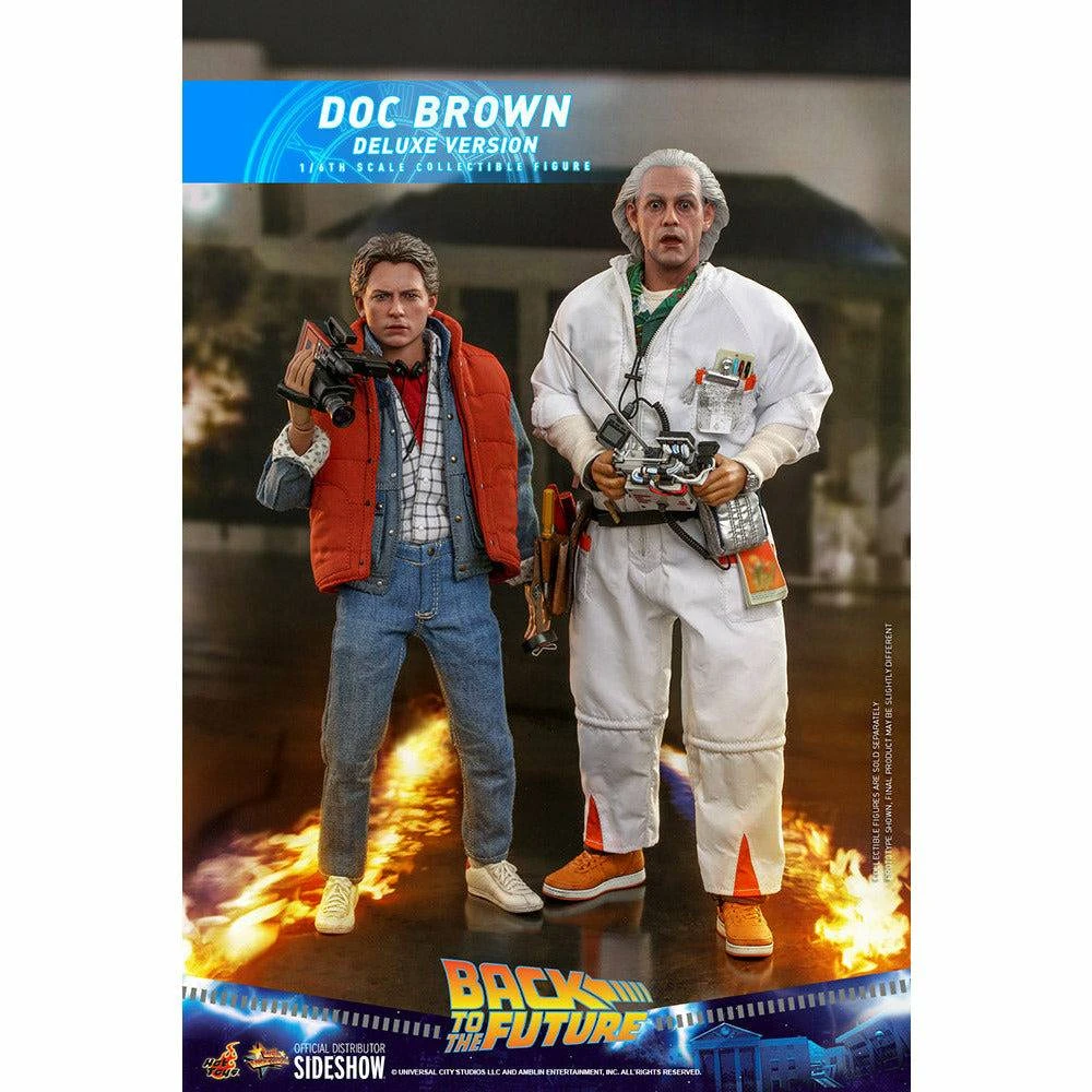 Hot Toys Back To The Future Doc Brown (Deluxe Version) 1:6 Scale Collectible Figure With Bonus Plutonium Case 21 Hot Toys Back To The Future Doc Brown (Deluxe Version) 1:6 Scale Collectible Figure With Bonus Plutonium Case - Image 19