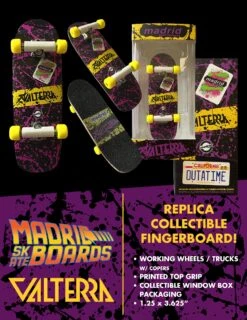 Madrid Valterra 40th Anniversary Limited Edition Mini-Replica Collectible Fingerboard